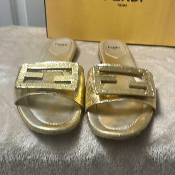 Fendi Gold Sandals/Flats - Picture 7 of 16